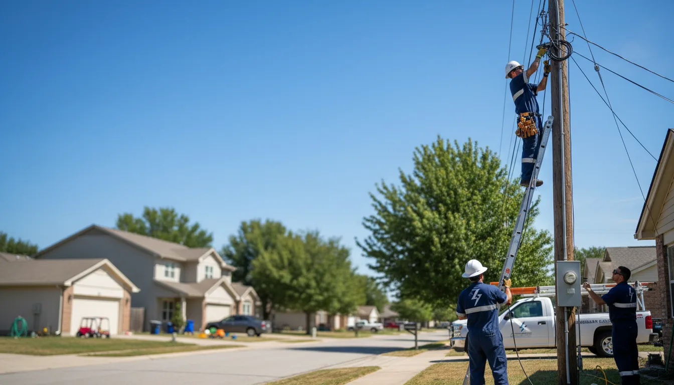 Residential electrician providing installation services in Columbia, IL